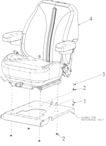 Seat Diagram and Parts List for ZTXS6-60KW (47RICHB8A10)(2023) Cub Cadet Lawn Tractor
